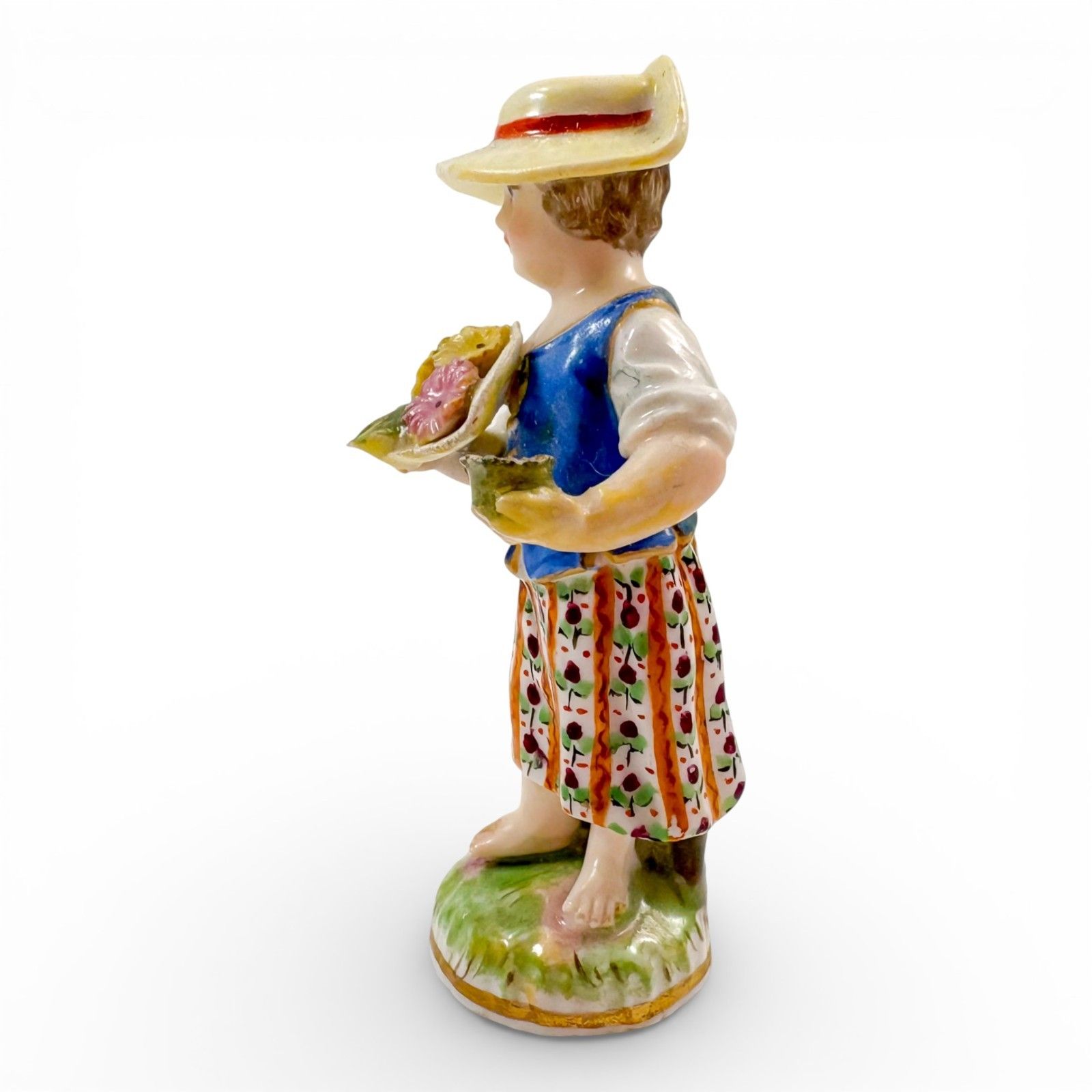Early 19th Century Kpm Berlin Porcelain Female Flower Seller Figurine C.1820 photo for sale