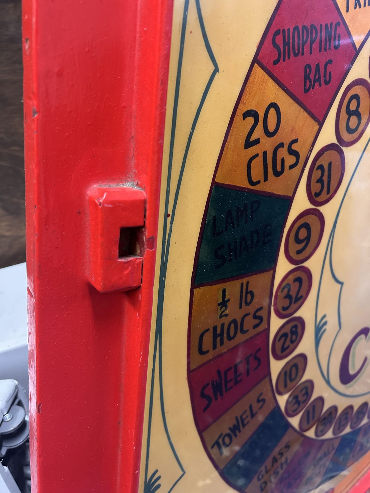 Vintage Fairground “Beat The Clock” Prize Game Display Panel – Original Painted Wood & Metal, C 1930s–50s photo Art