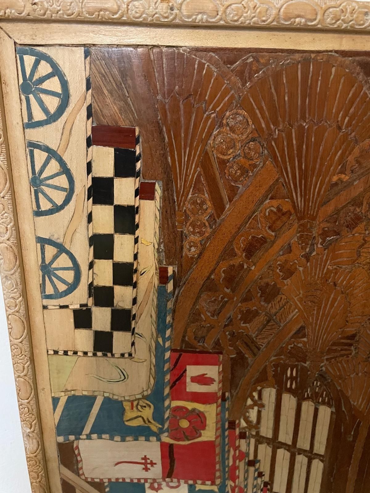 photo for sale Exquisite Marquetry Depiction Of Westminster Abbey