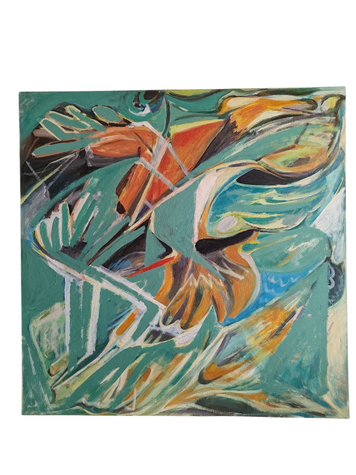 Louis Son (1921–1996) Swimming Pool Oil On Canvas, Titled On The Reverse