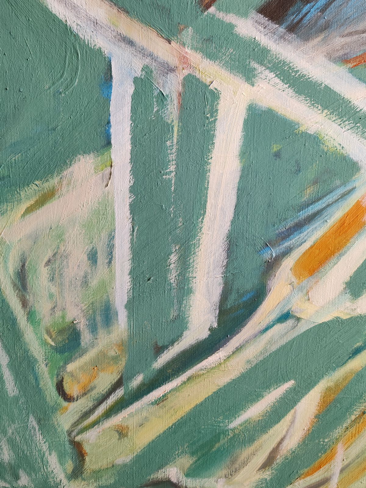 Louis Son (1921-1996) Swimming Pool, huile sur toile, titre au dos photo 1450.0