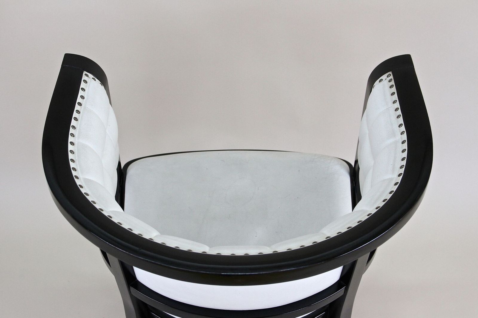 photo for sale 20th Century Thonet Armchair   White Leather, Design By M.Kammerer, At Ca. 1980