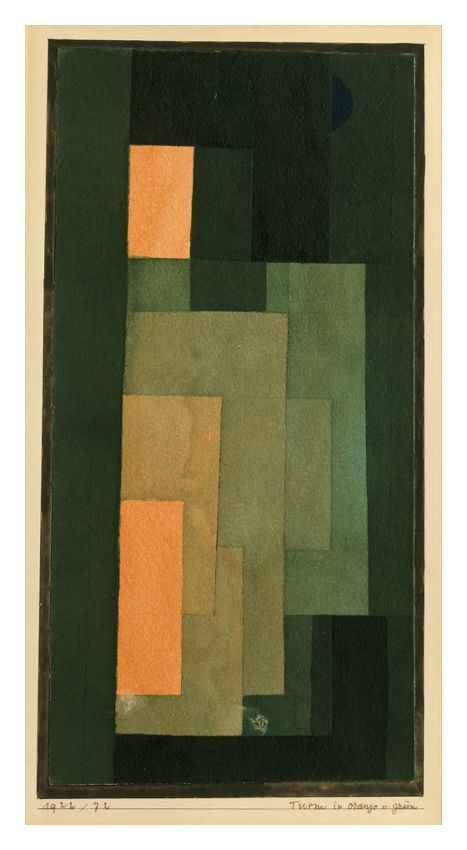 Paul Klee 'Tower In Orange And Green' Archival Pigment Print Unframed