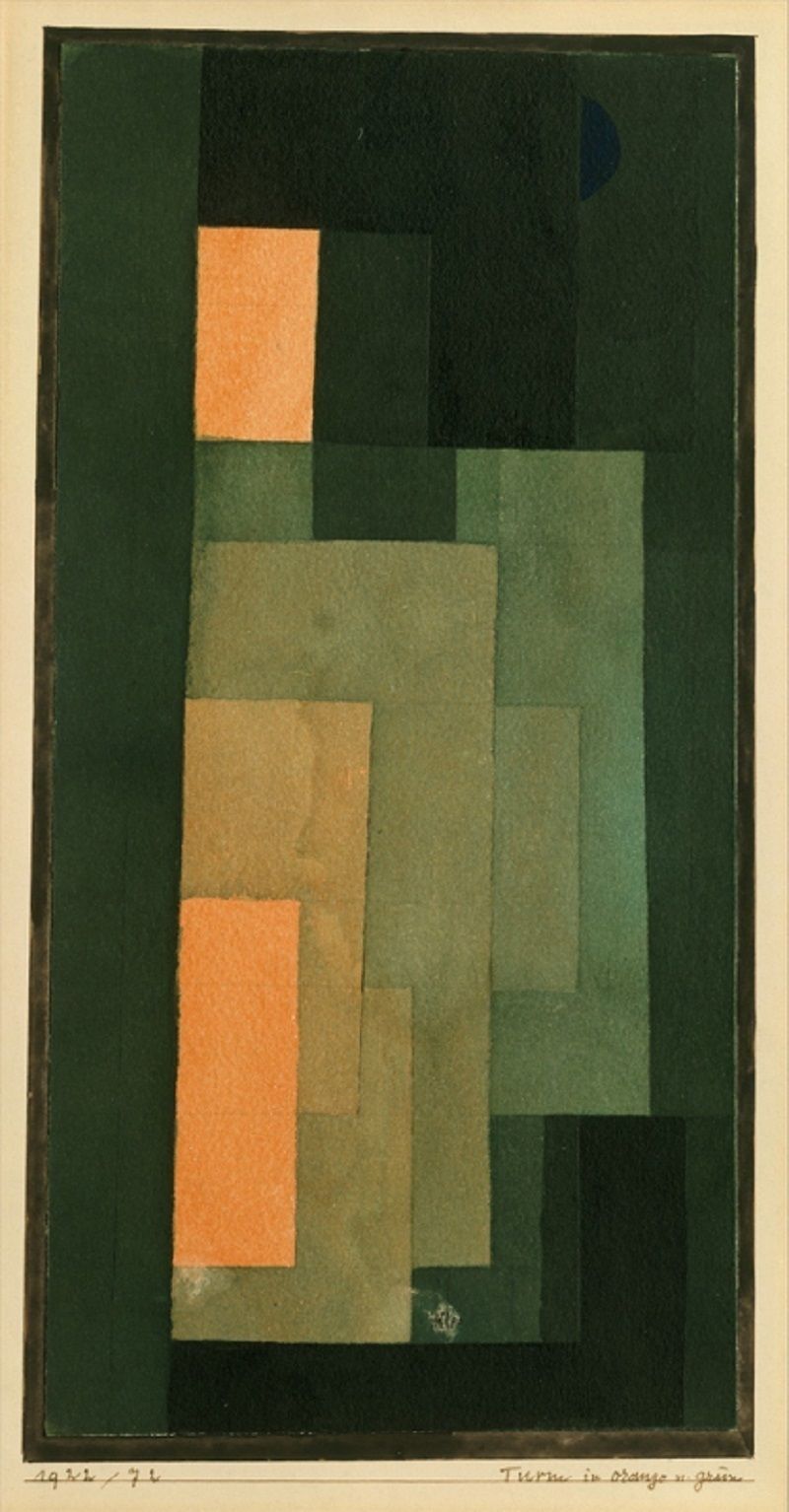 Paul Klee 'Tower In Orange And Green' Archival Pigment Print Unframed photo furniture