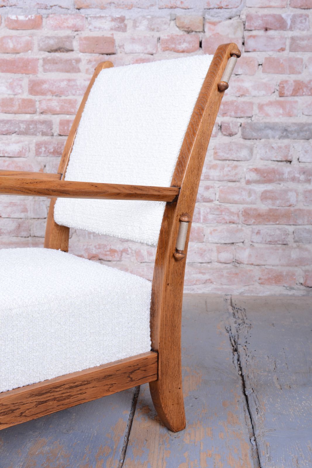Pair Of Restored Art Deco Armchairs, By Krásná Jizba, Oak, Czech, 1930s photo buy