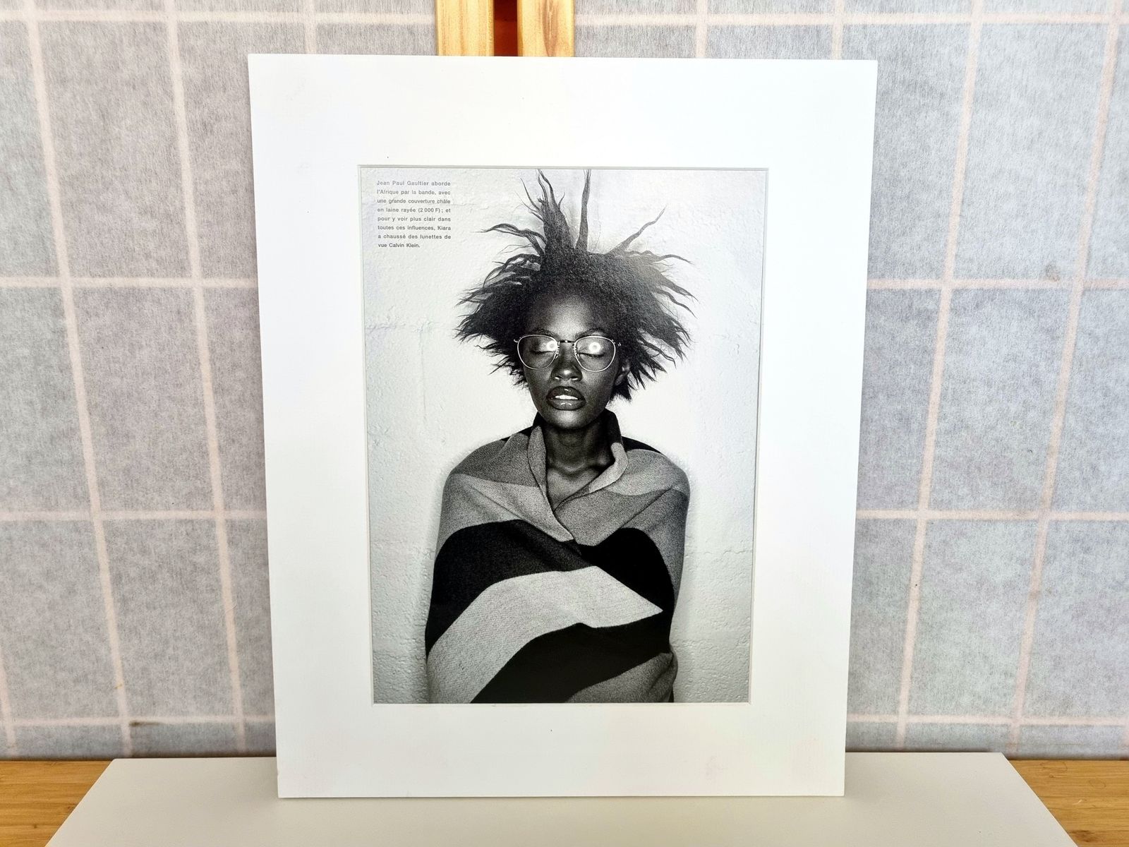 Fashion Editorial Photo Print, Black And White Portrait Art, 1990s Studio Photography, Modern Interior Wall Decor, Designer Gallery Piece