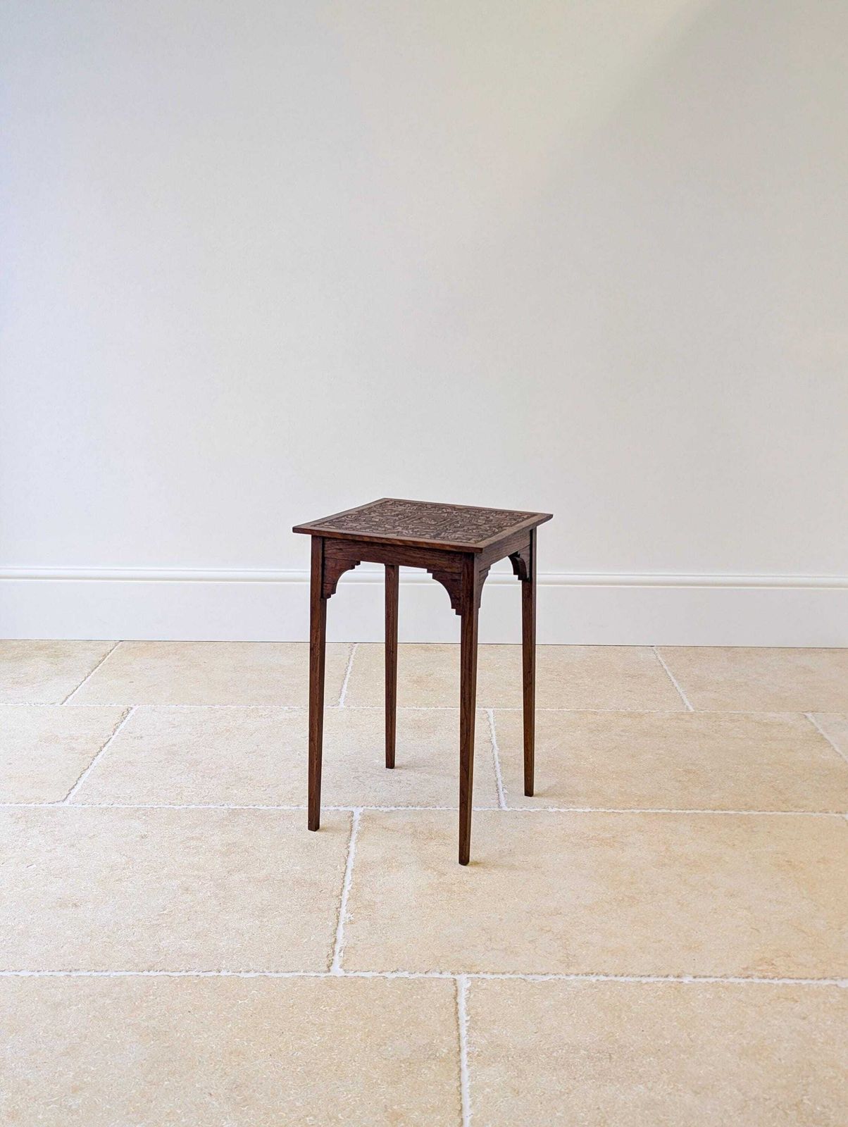 Antique Arts & Crafts Carved Oak Occasional Table C.1900 photo 385.0