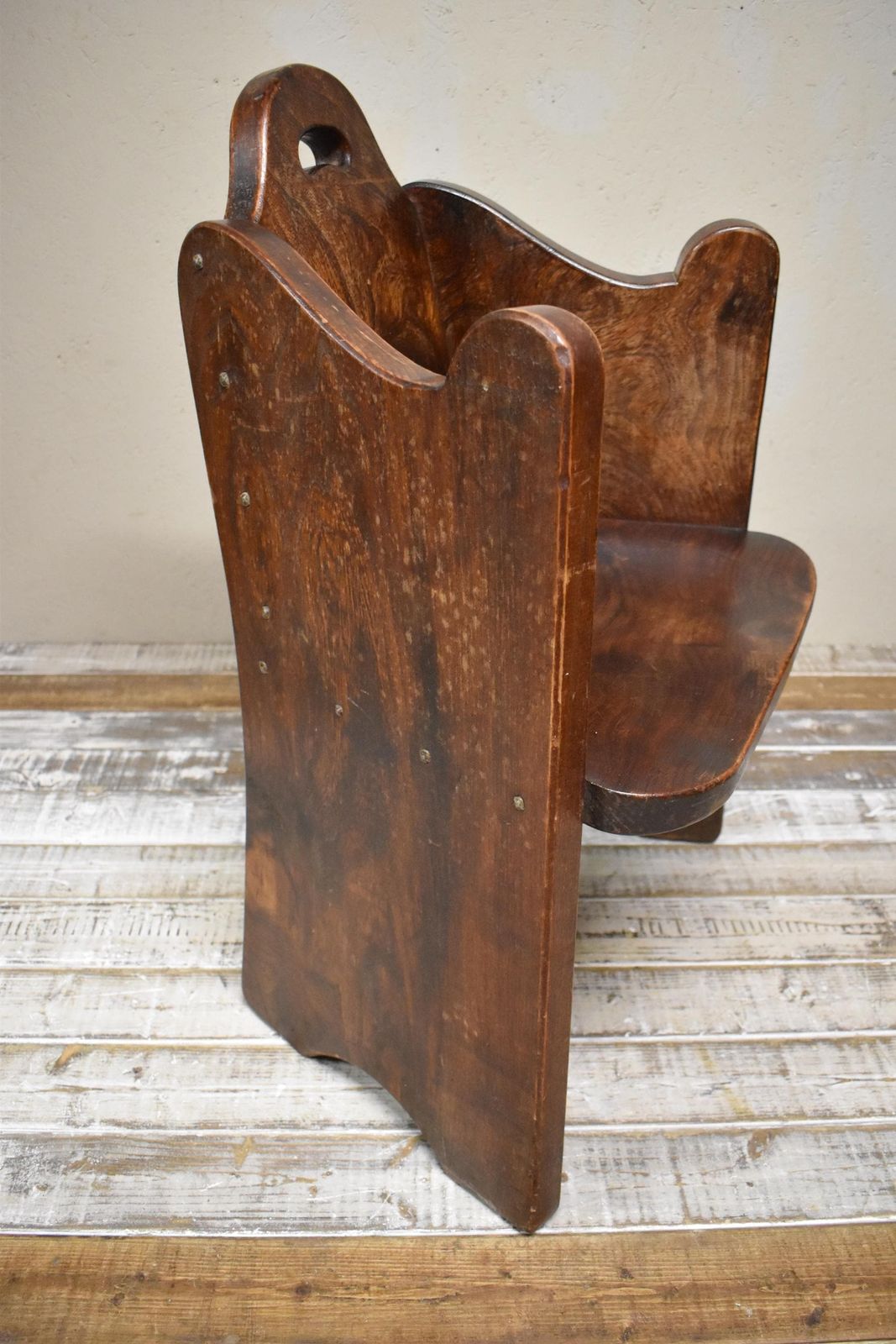 Antique Arts & Crafts Elm Hall Chair   Pew photo furniture