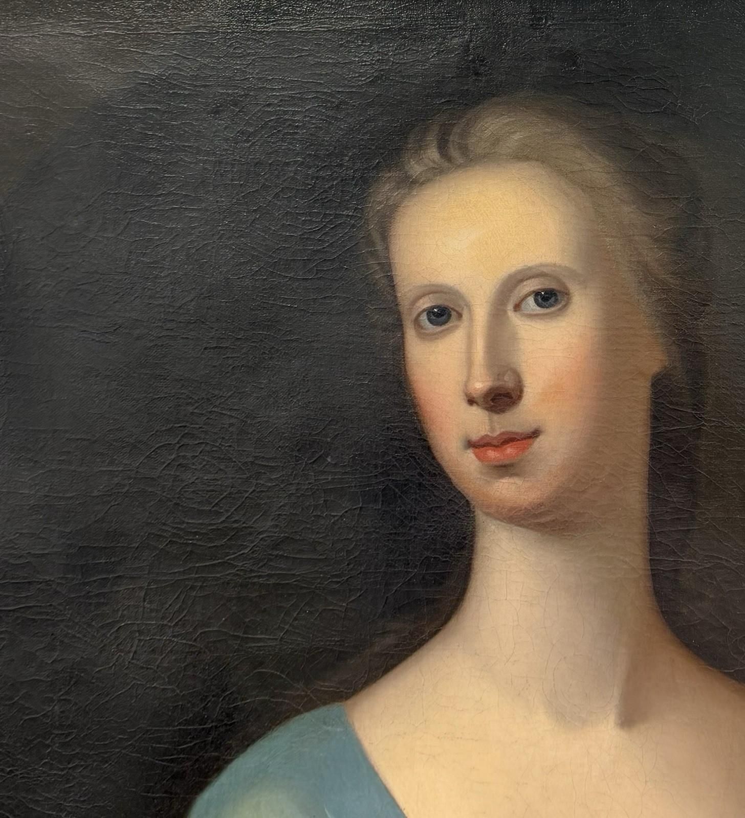 Georgian Oil On Canvas Portrait Of A Lady photo for sale