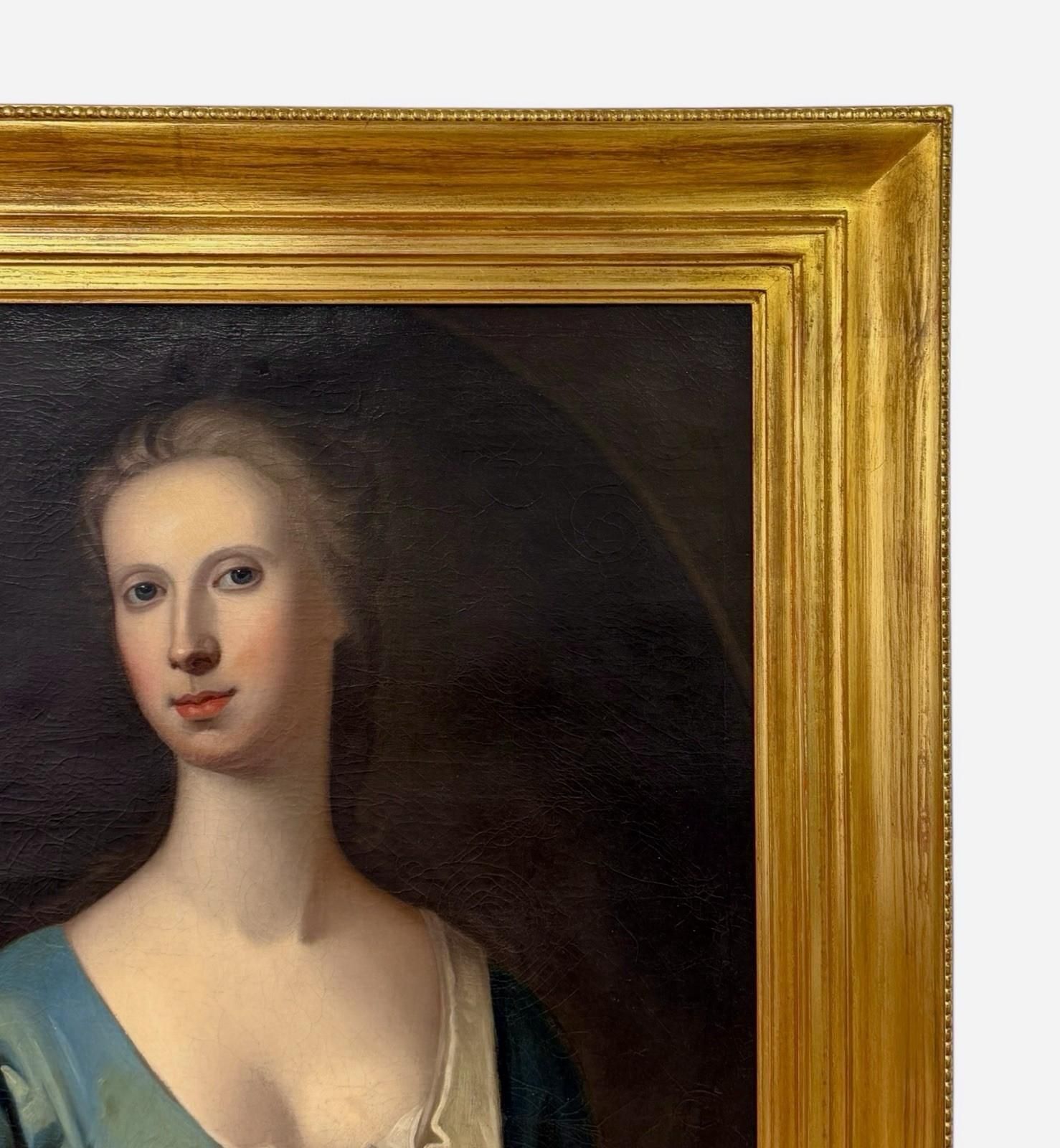 Georgian Oil On Canvas Portrait Of A Lady photo vinterior