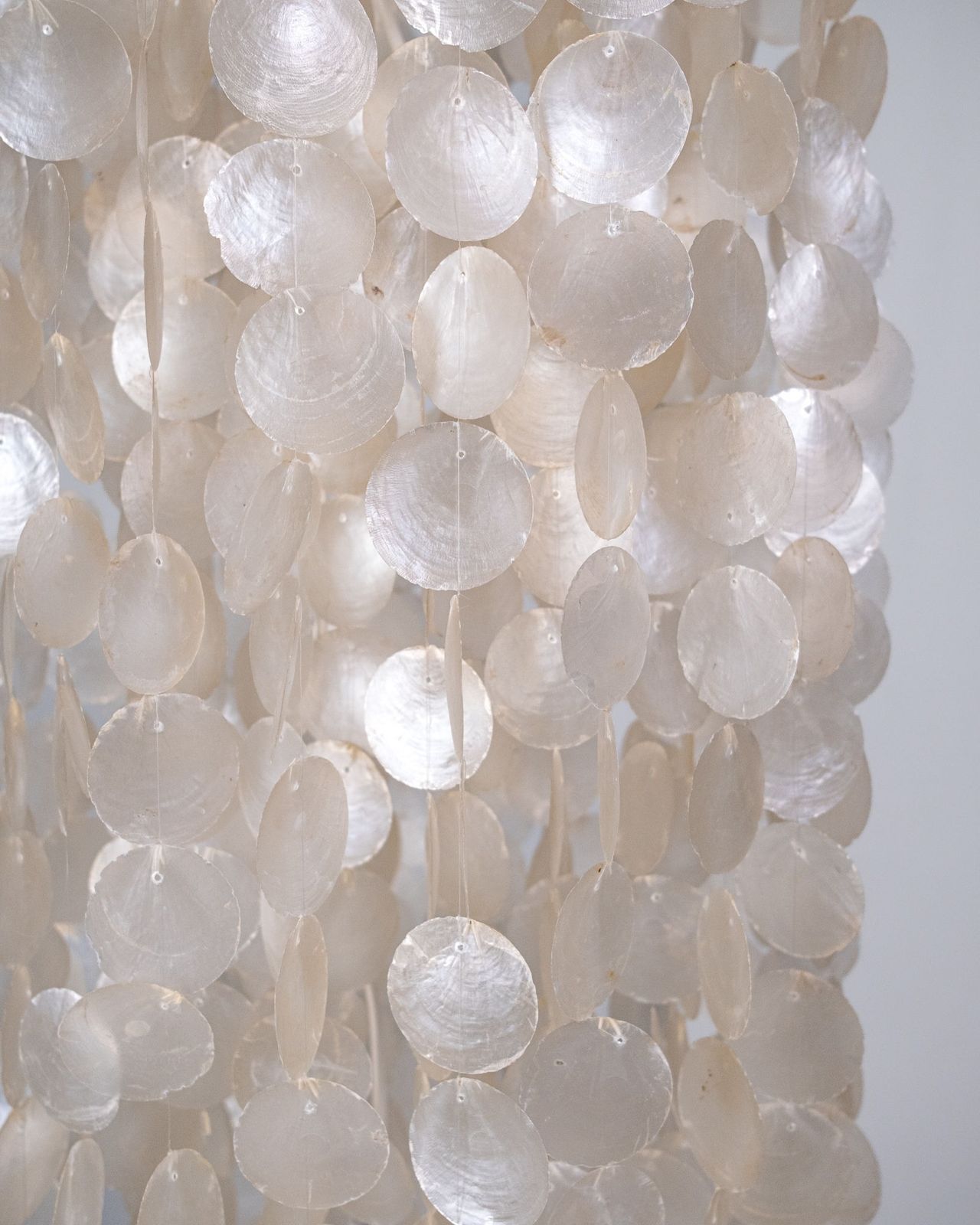 Large Capiz Shell Chandelier In The Style Of Verner Panton, 1980s photo buy