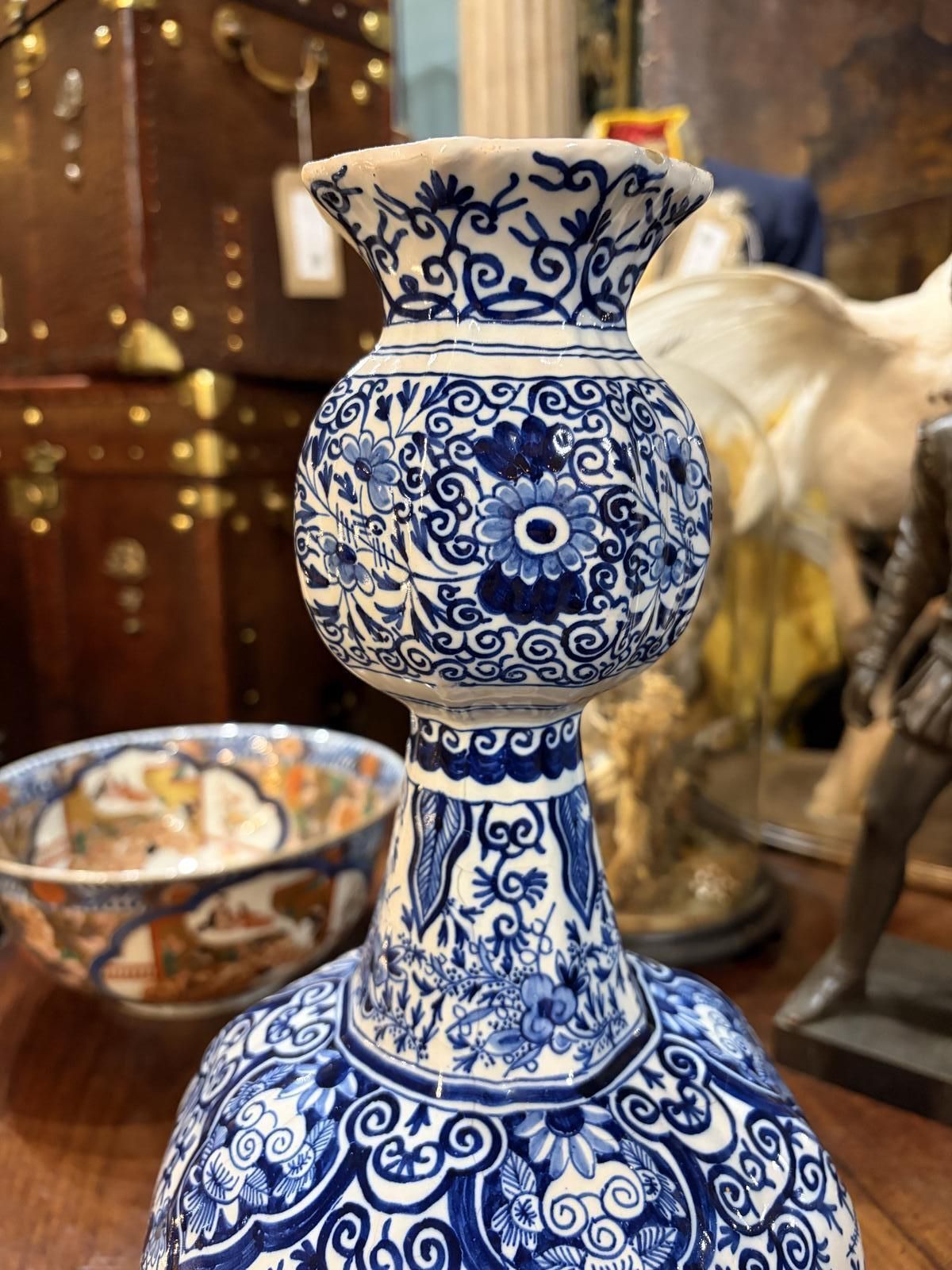 19th Century Dutch Delft Vase, 1800s photo vinterior