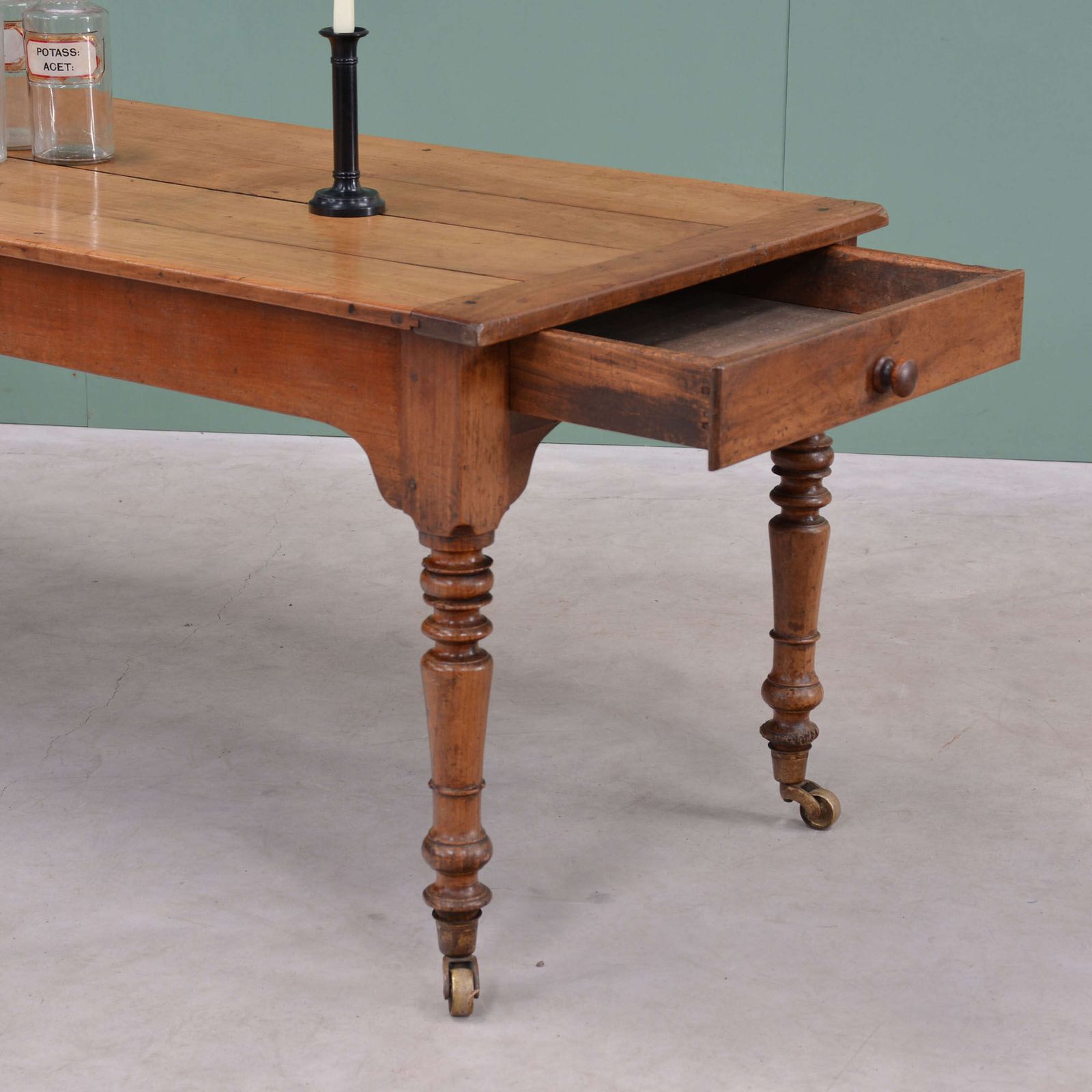 19th Century French Fruitwood Farmhouse Table photo vinterior