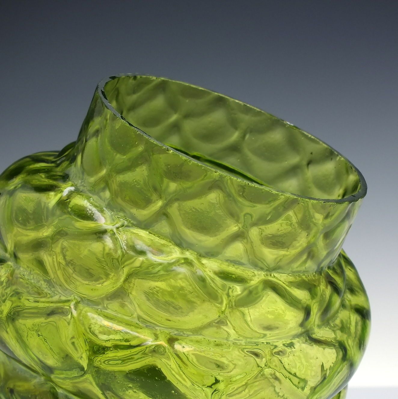 Loetz Iridescent Art Nouveau Green Glass Vase C1910 photo Home Decor