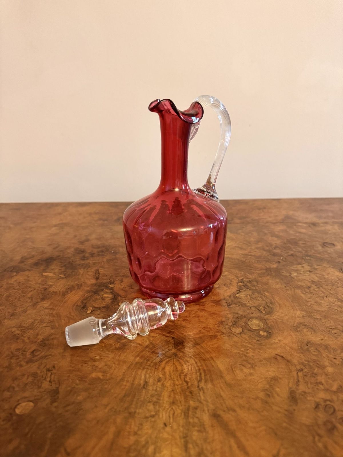 Pretty Victorian Cranberry Glass Decanter photo furniture
