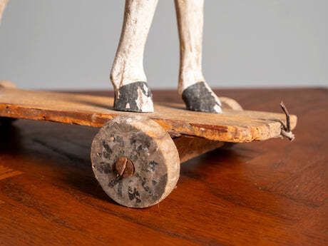 Antique Wooden Toy Horse On Wheels, Early 20th Century photo 546.0