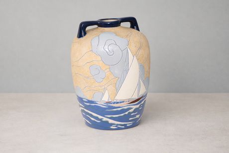 Stoneware Vase, Riessner Stellmacher & Kessel, Early 20th Century, Bohemia photo for sale