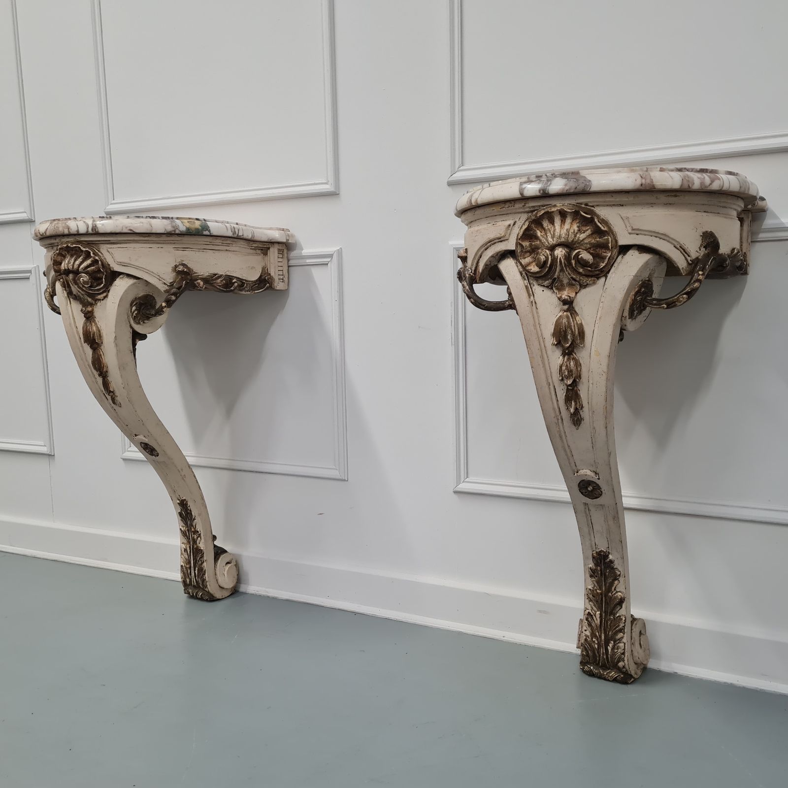 Rare Pair Of French Console Tables C1870 Free Delivery Eng/Wales