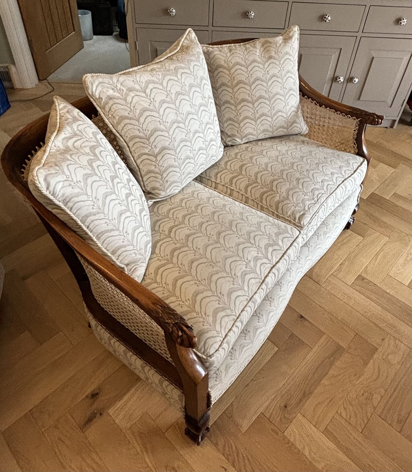 Bergere Cane Sofa, 19th Century photo furniture