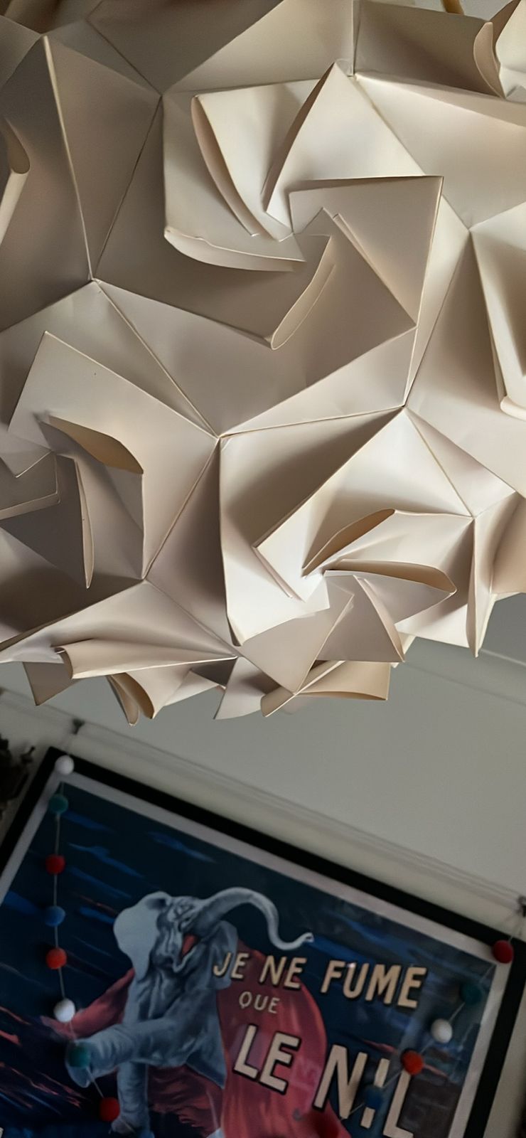 Habitat “Aperture” Large Sculptural Paper Pendant By Claire Norcross (1970s–80s) photo vinterior