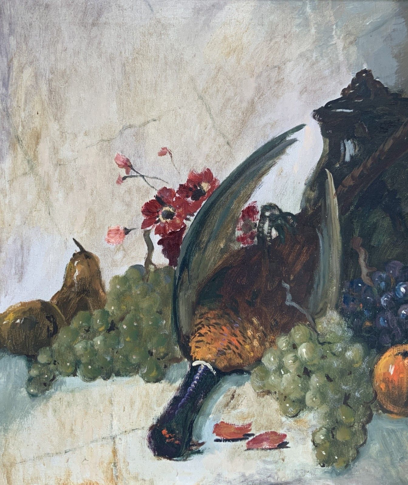 Still Life With Game Large Impressionist Oil Painting By Henri Joseph Pauwels photo vinterior