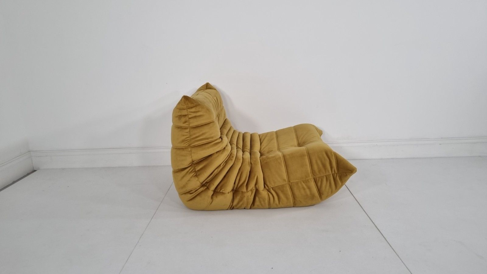 photo for sale Ligne Roset Togo Chair And Footstool In Bronze Gold Velvet Immaculate