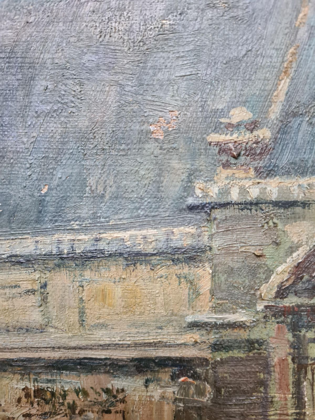photo furniture The Louvre, Paris, Impressionist Oil On Canvas, Early 20th Century By émile Saudemont
