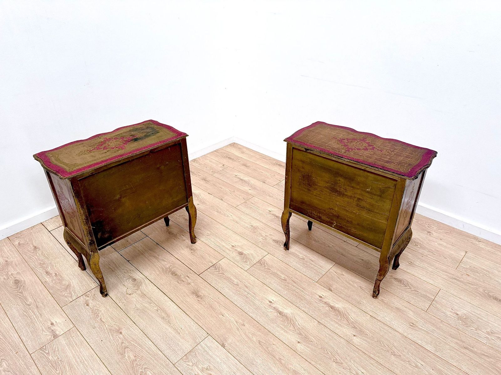 photo for sale Superb Near Pair Italian Florentine Cabinets  Early 20th Century Delivery Available 0207.