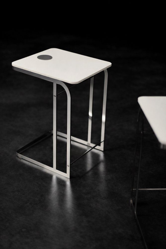 Vintage Italian White Coffee Tables By Antonio Citterio For Flexform, 1997, Set Of 2 photo vintage