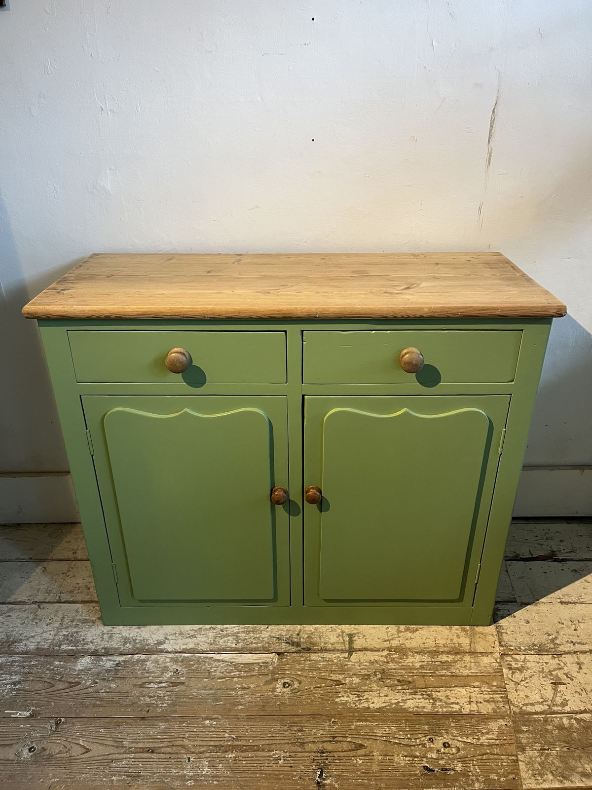 Green Painted Victorian Dresser Base/Sideboard photo 525.0