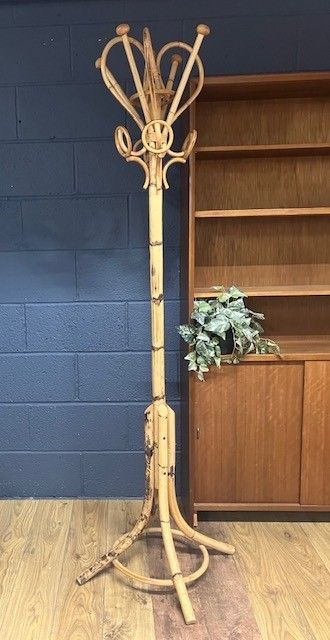 Vintage Mid Century Bamboo Coat Rack 1960s Franco Albini Style