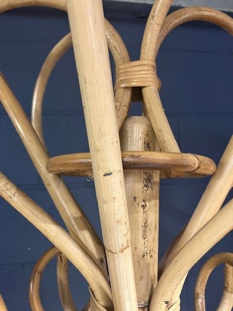 Vintage Mid Century Bamboo Coat Rack 1960s Franco Albini Style photo furniture