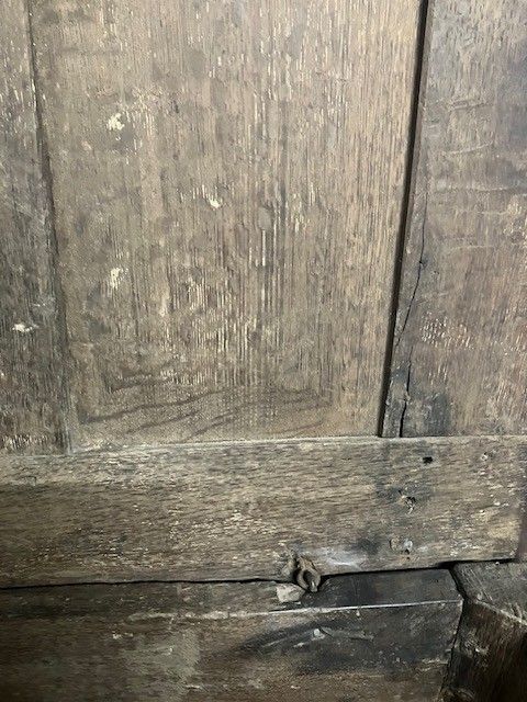 photo buy Antique Coffer Oak 17th Century  Blanket Chest Charles I / II Gothic Style Trunk