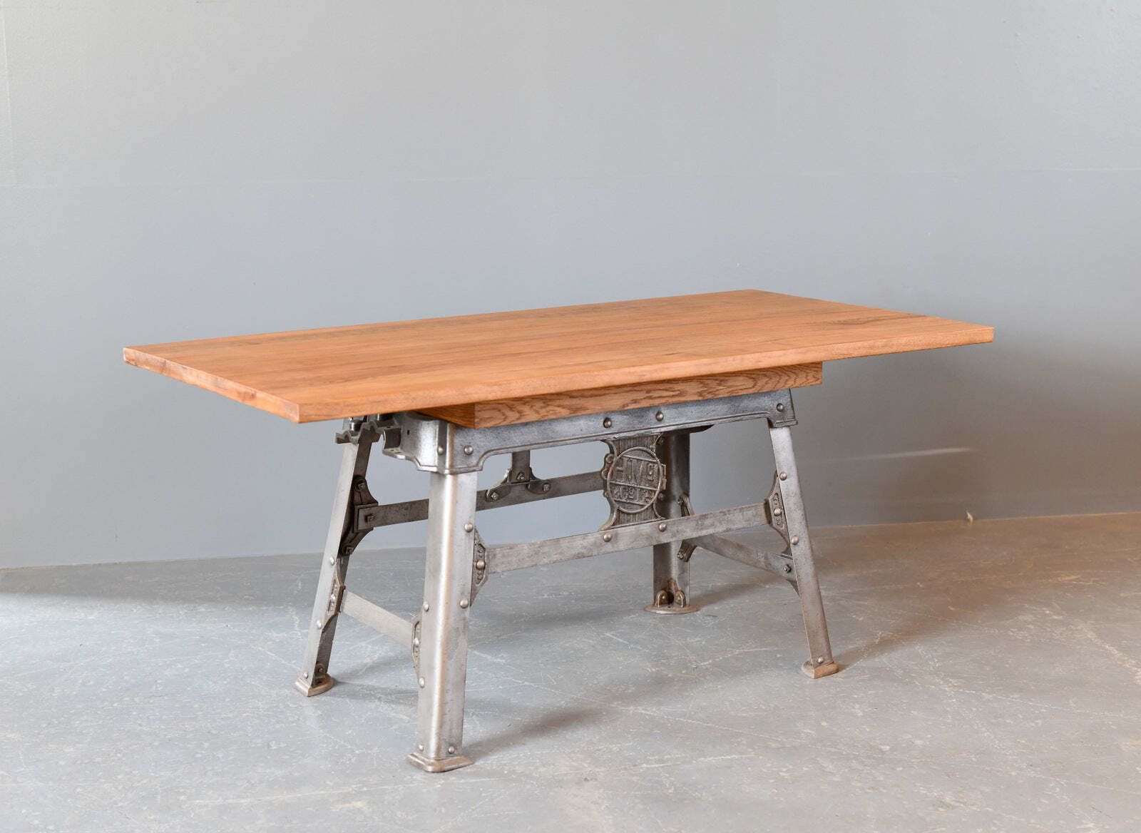 Large Industrial Dining Table By H Mc G And Co Ltd Circa 1920s photo furniture