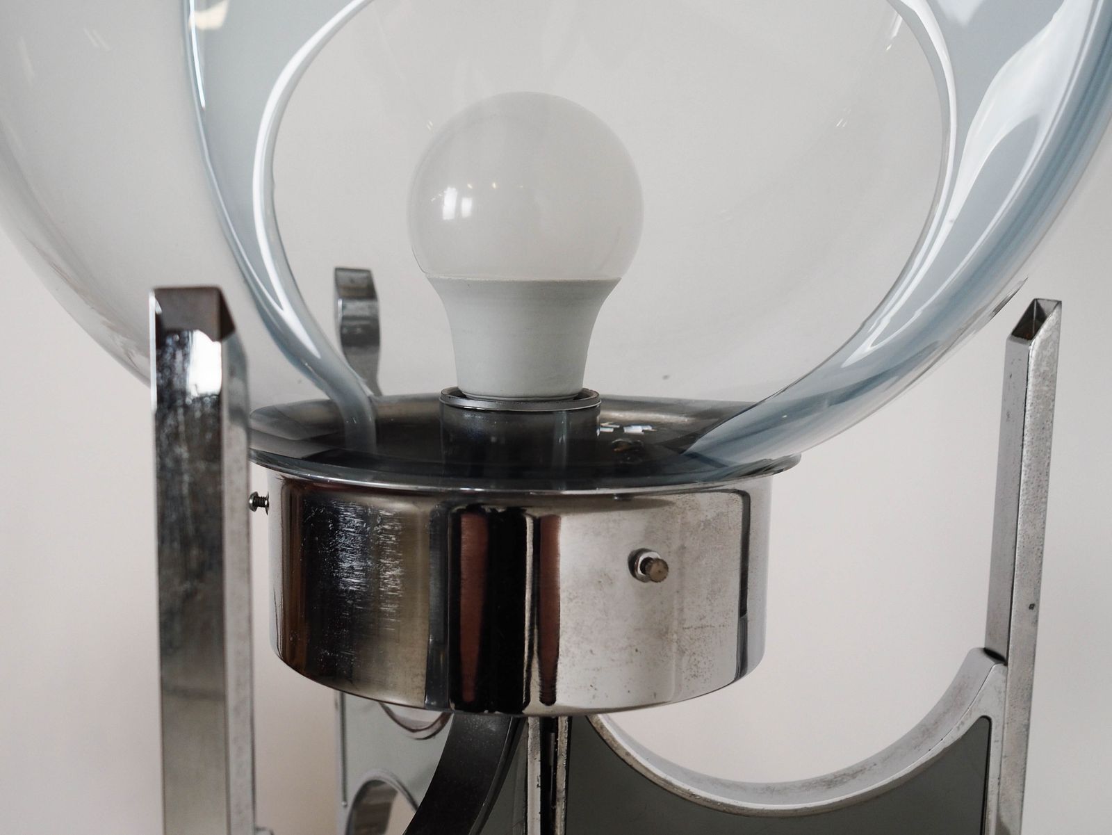 Floor Lamp Murano Glass Italian Design 1970s Production Italy photo vintage