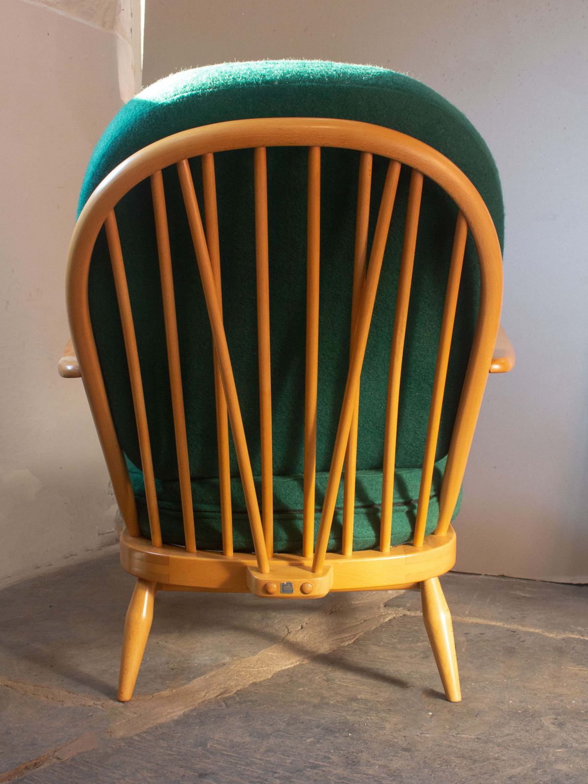 Vintage Ercol Windsor 203 Armchair Fully Restored Choice Of Colours With Hand Dyed Wool photo for sale