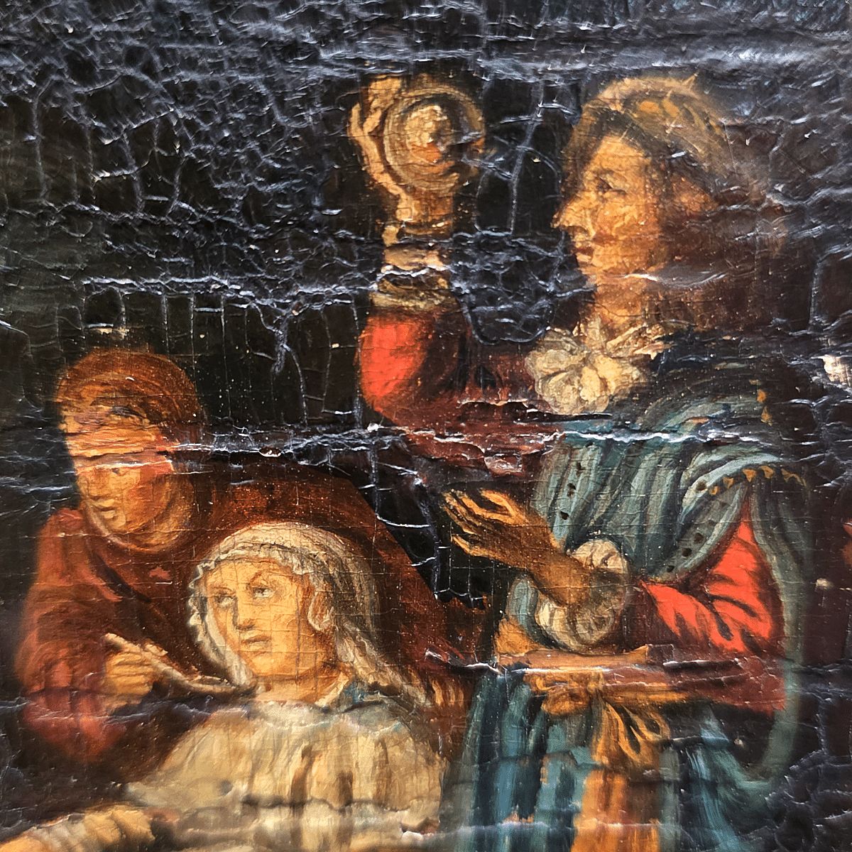 Antique Painting After A Work By Gerrit Dou, 19th Century photo 595.0