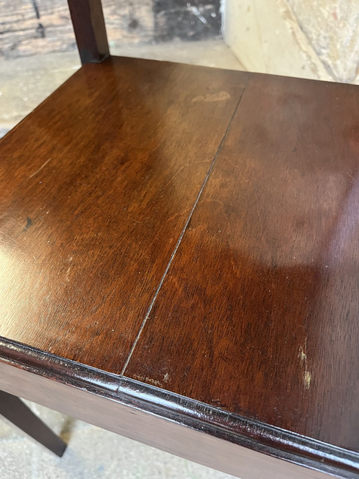 Georgian Mahogany Nightstand/Bedside Table With Drawer photo vintage