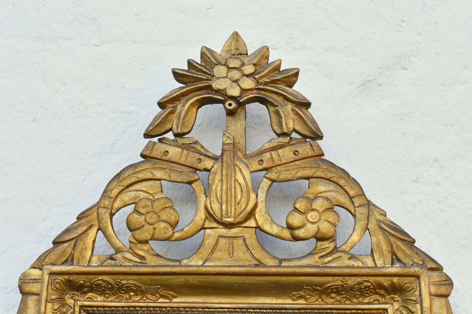 French Gilt Wood Wall Mirror Louis XVI Style, Directoire Period photo Home Decor