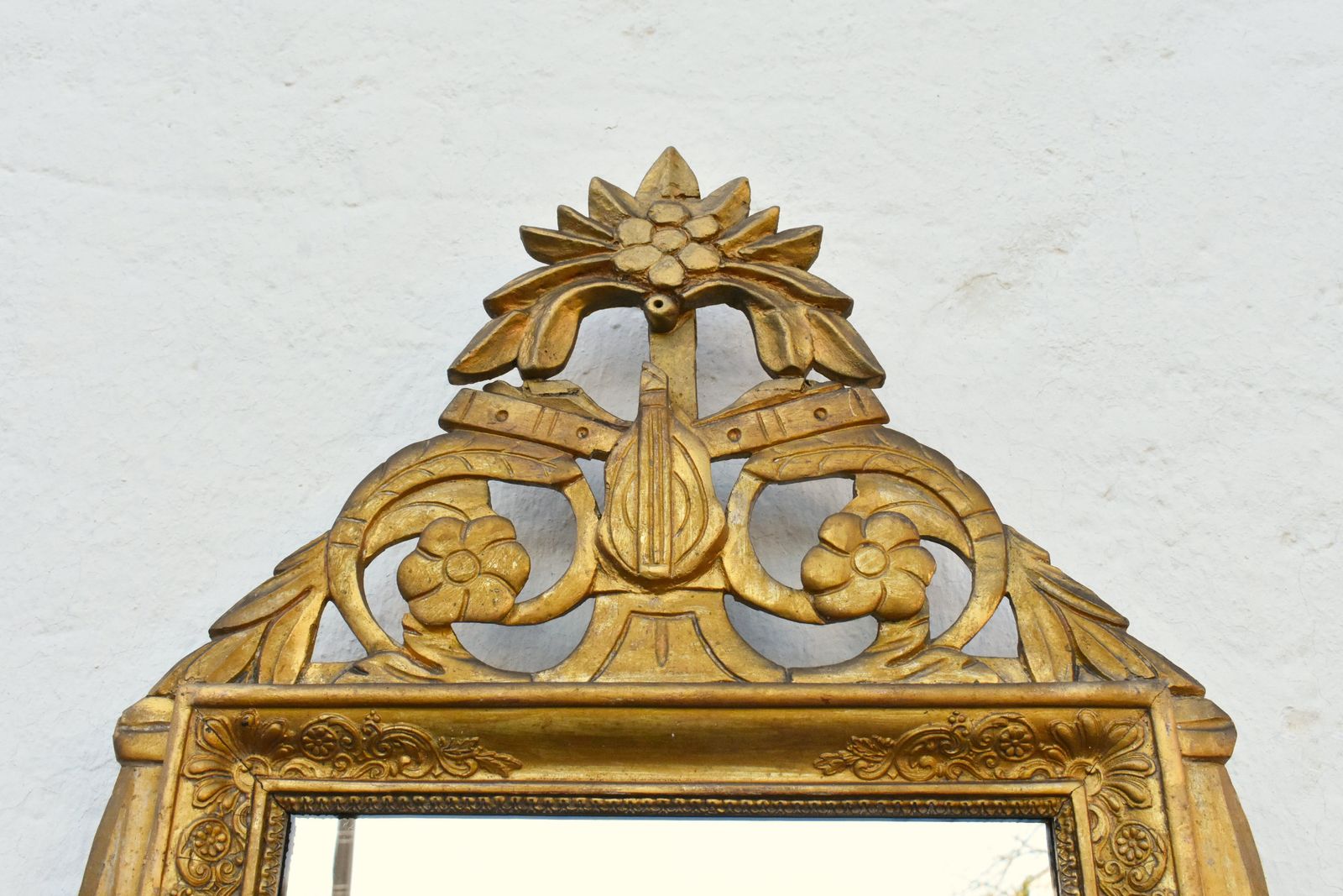 Home Decor French Gilt Wood Wall Mirror Louis XVI Style, Directoire Period photo