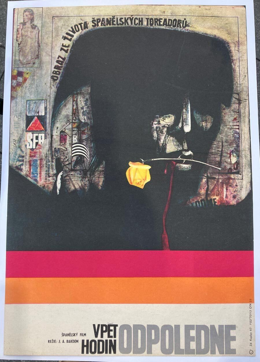 Original Film Poster, At Five In The Afternoon, Zdeněk Kaplan, 1967, Genuine Czech Vintage Print