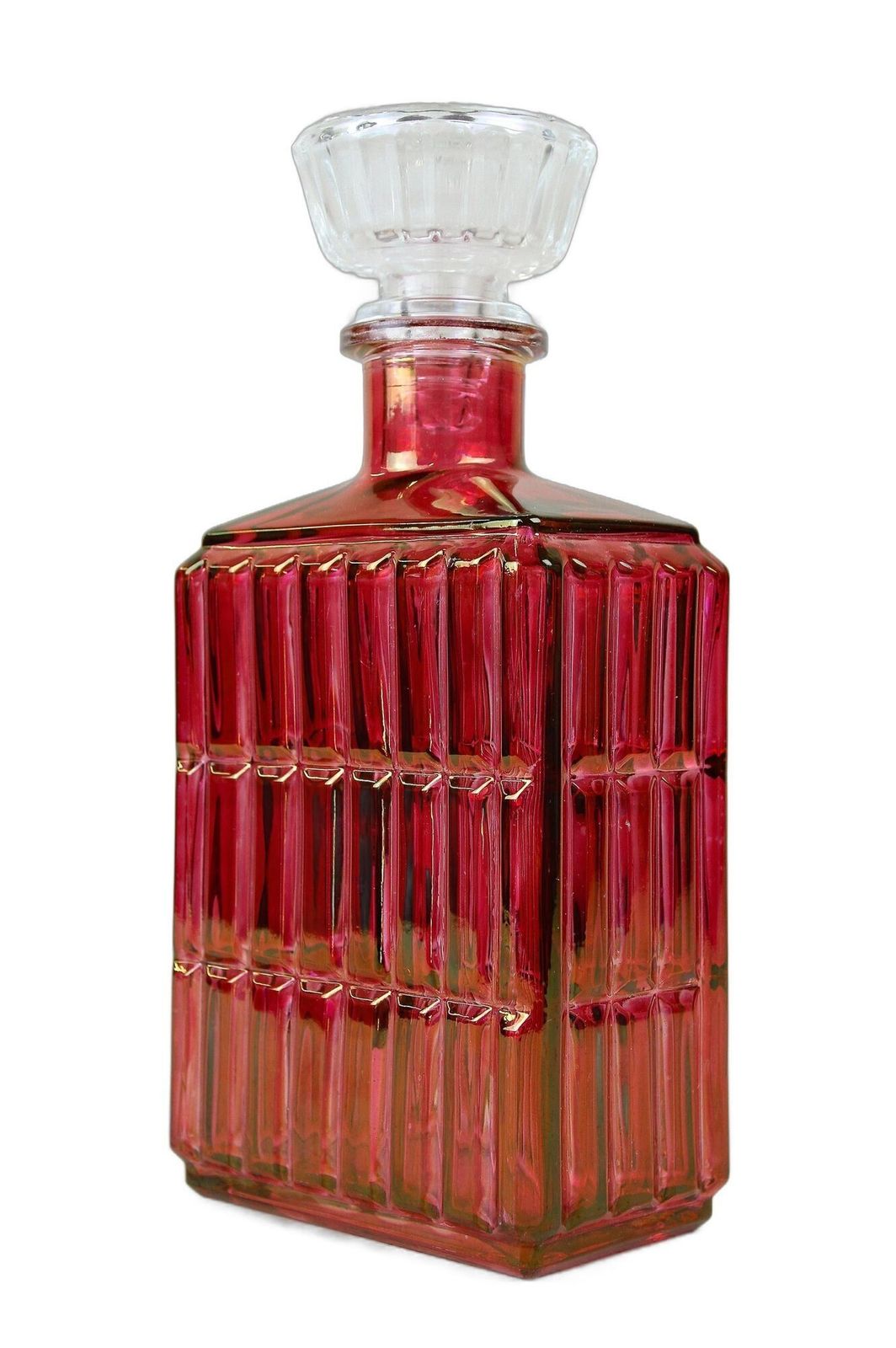 20th Century Art Deco Glass Decanter Or Liquor Bottle, Austria Ca. 1930