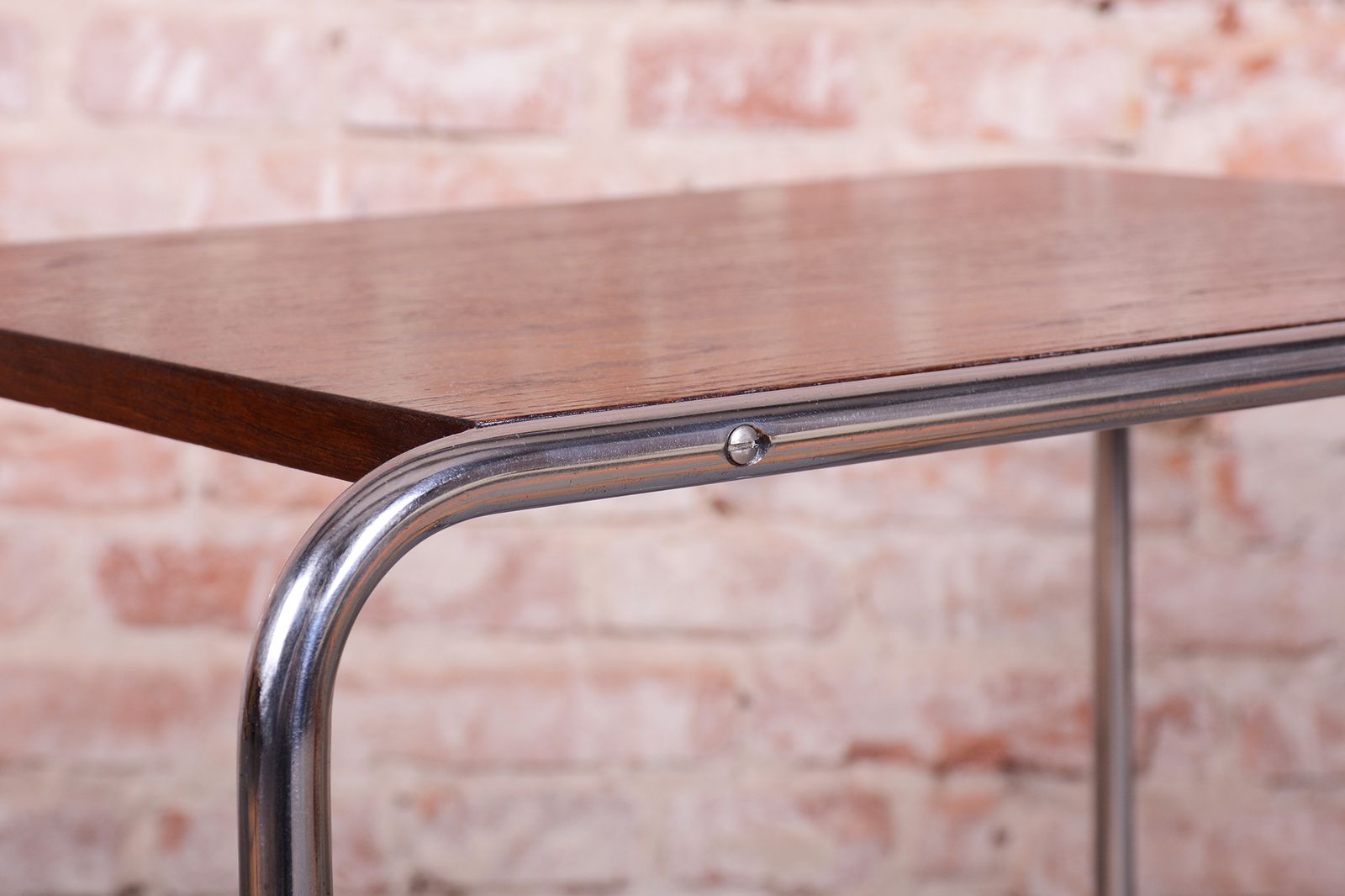 photo vinterior Restored Nesting Tables, By M. Breuer For Thonet, Oak, Chrome, Czech, 1920s