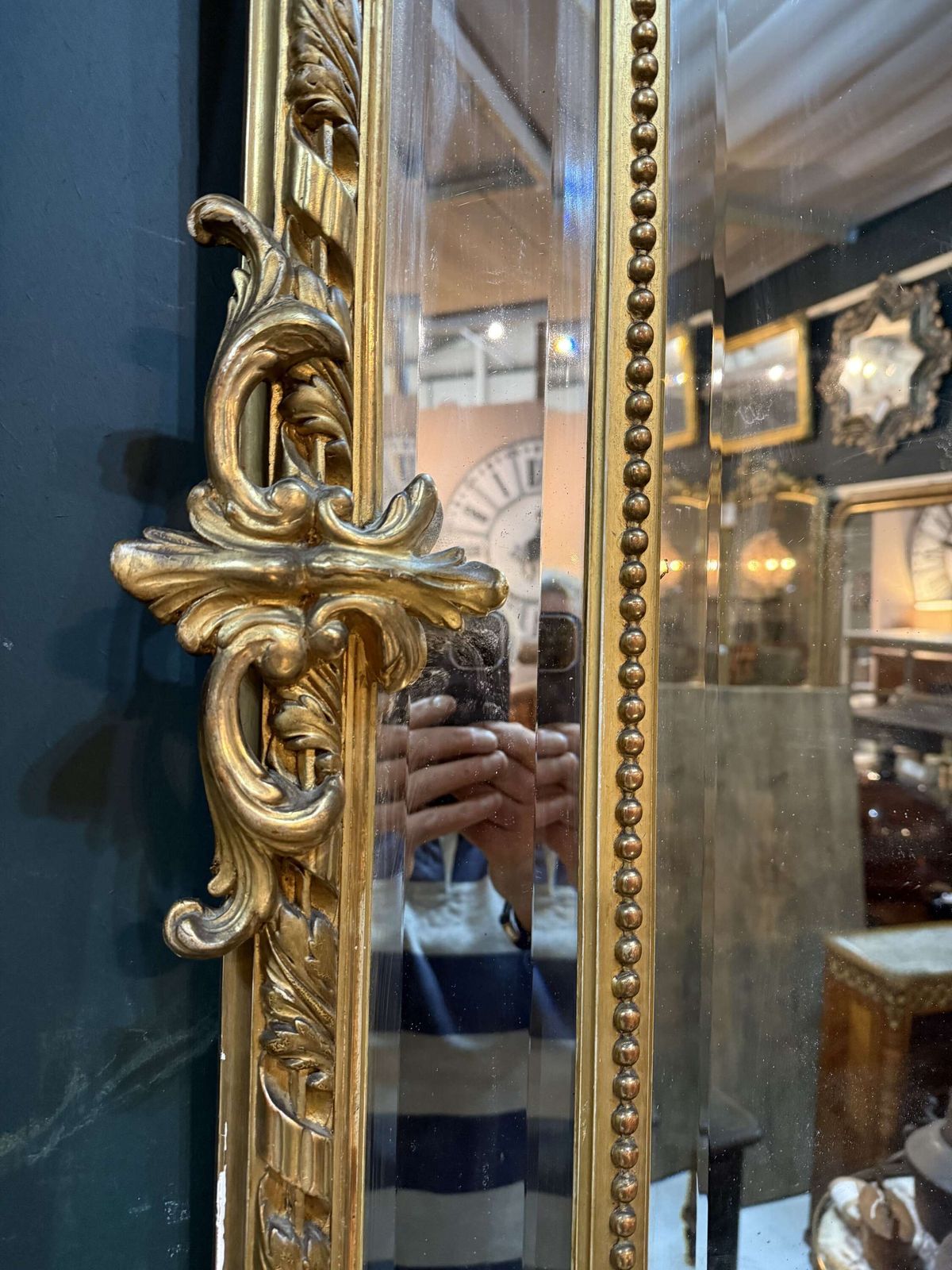 19th Century French Gilt Mirror In The Louis XVI Style photo Home Decor