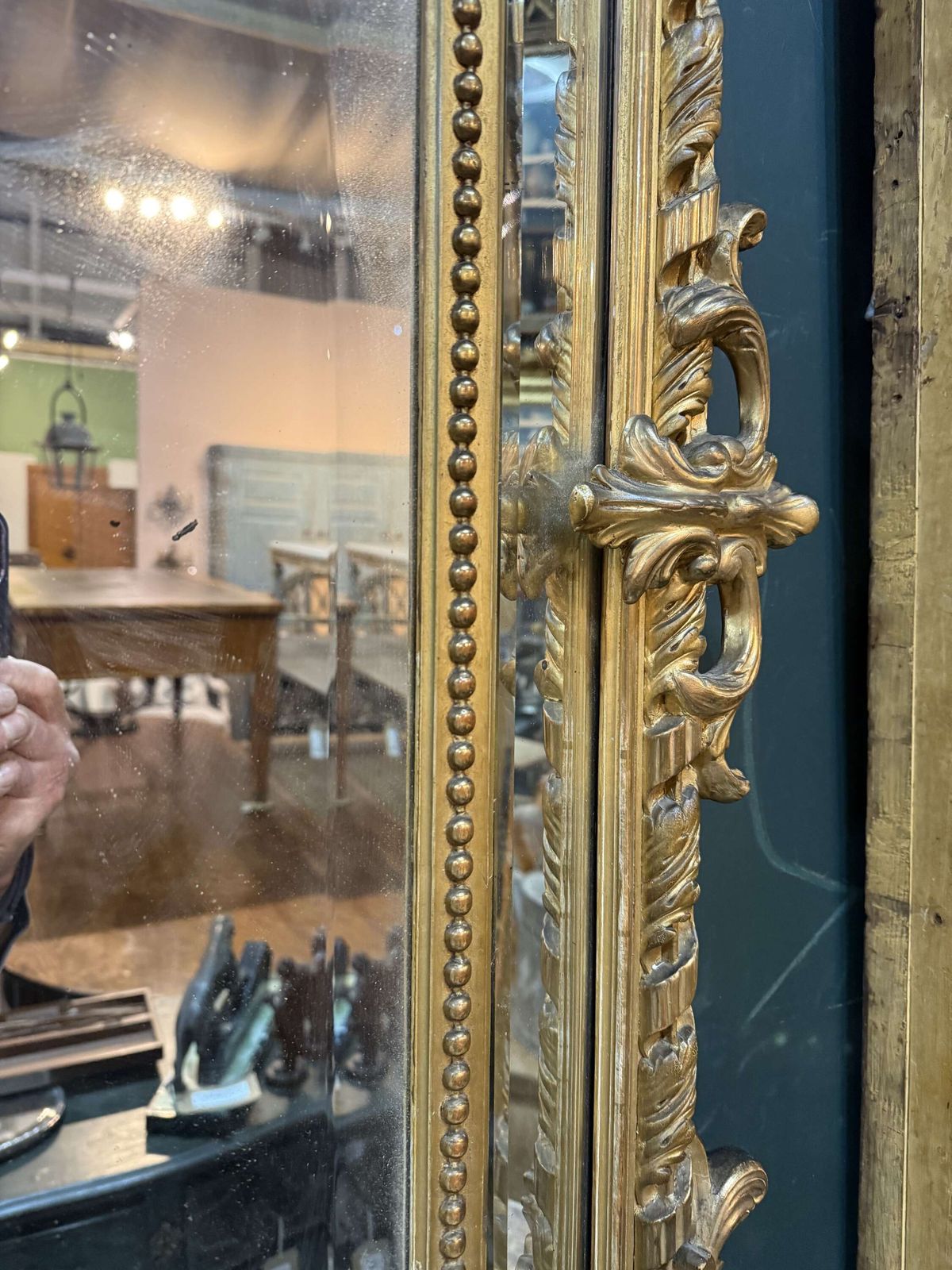 19th Century French Gilt Mirror In The Louis XVI Style photo vintage