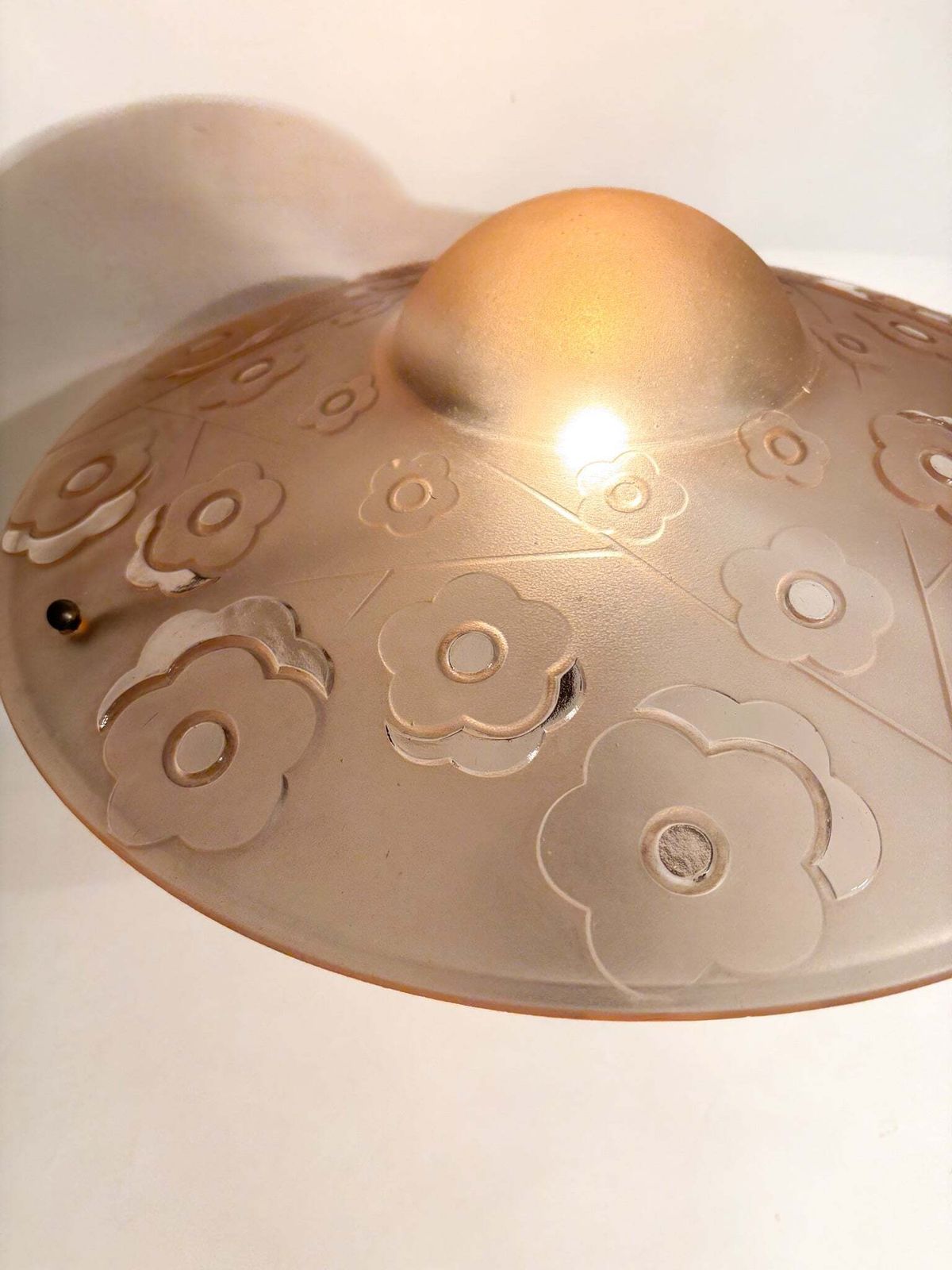 Table Lamp In Pressé Moulé Verre By Verrerie D'art Degué, 1930s photo furniture
