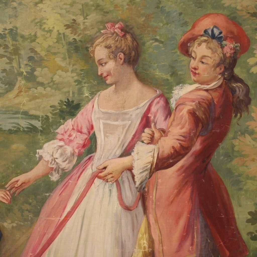 Italian Painting Romantic Scene From 20th Century photo Art