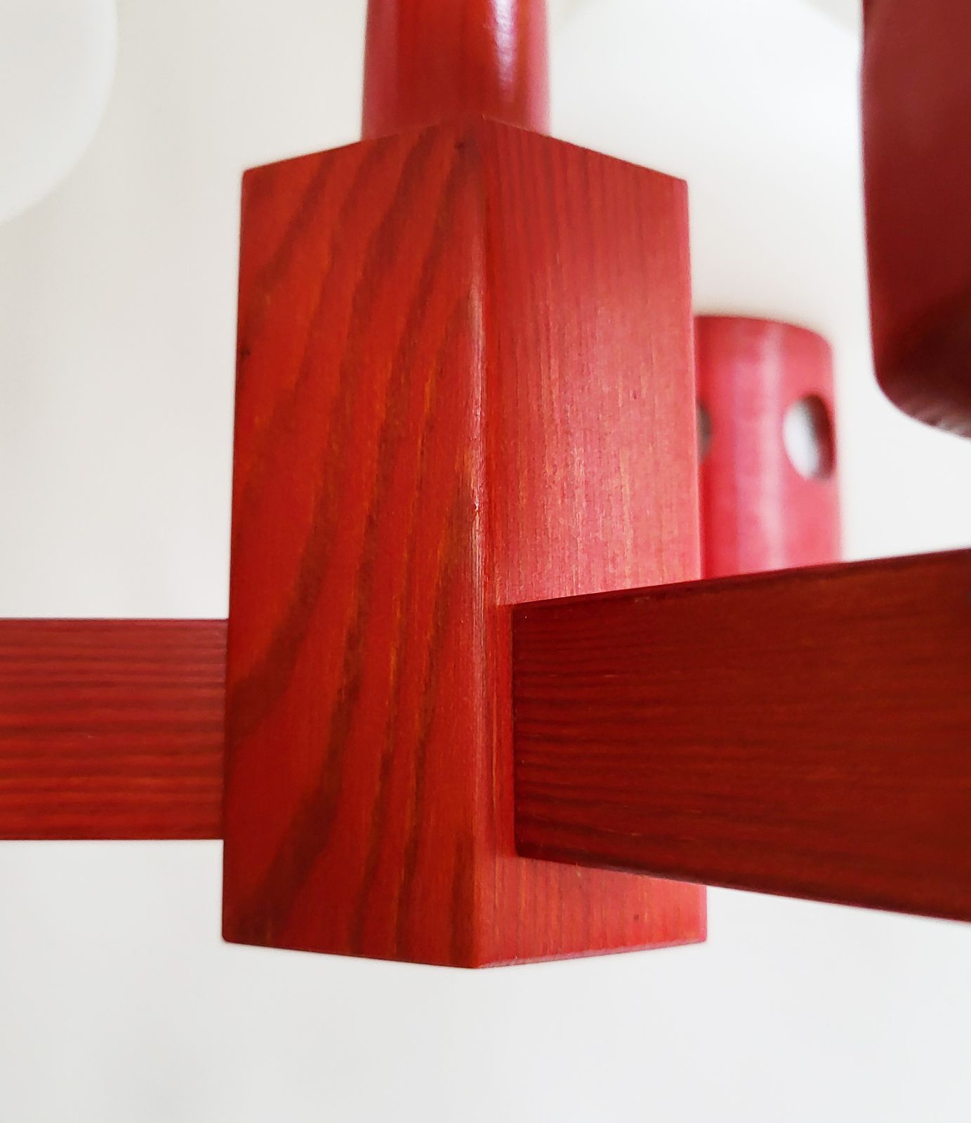 Mid Century Swedish Pine Wood Chandelier, 1960s photo buy