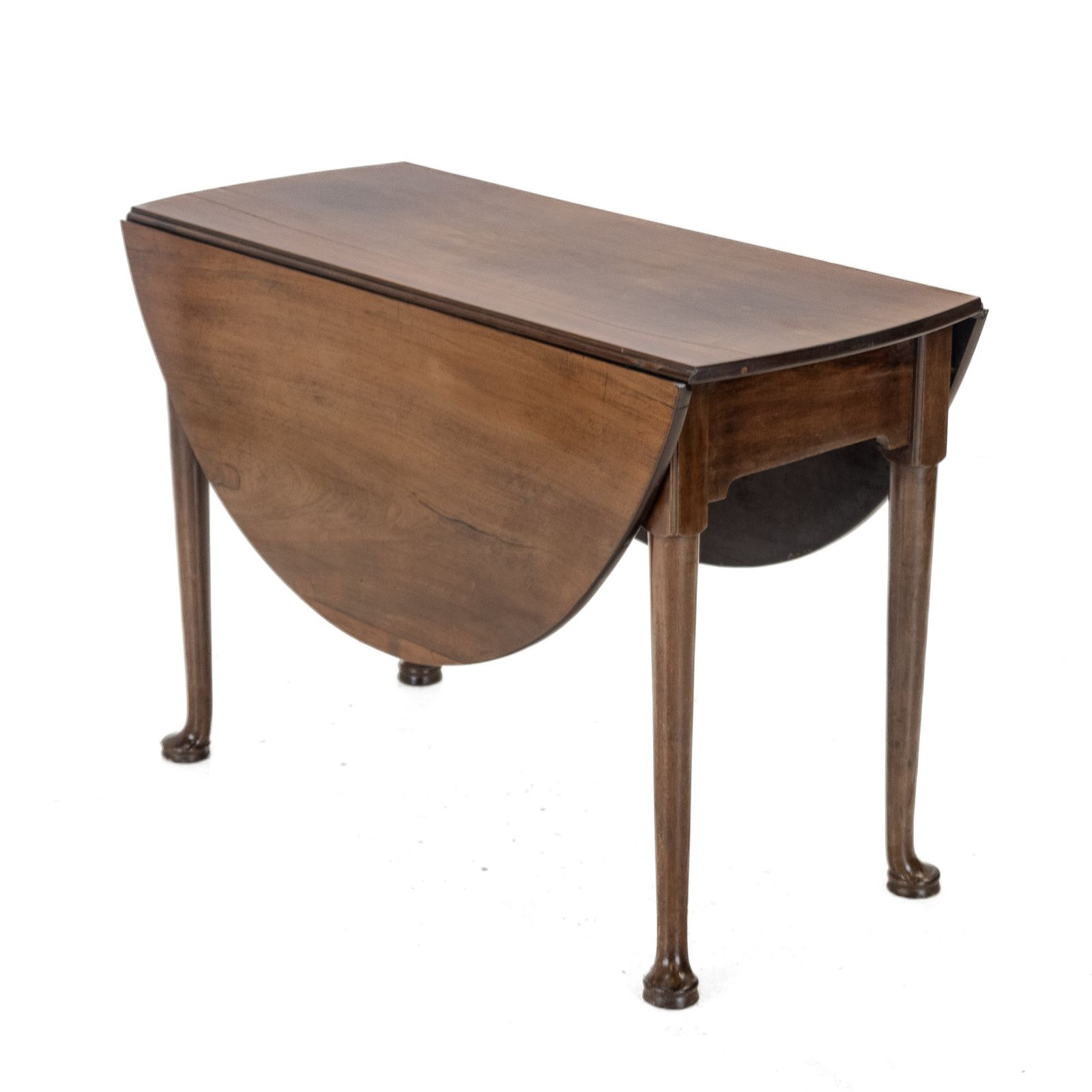 photo buy Mid 18th Century George II Mahogany Oval Drop Leaf Gateleg Dining Table – (Georgian, Pad Foot, Occasional, Circa 1750)