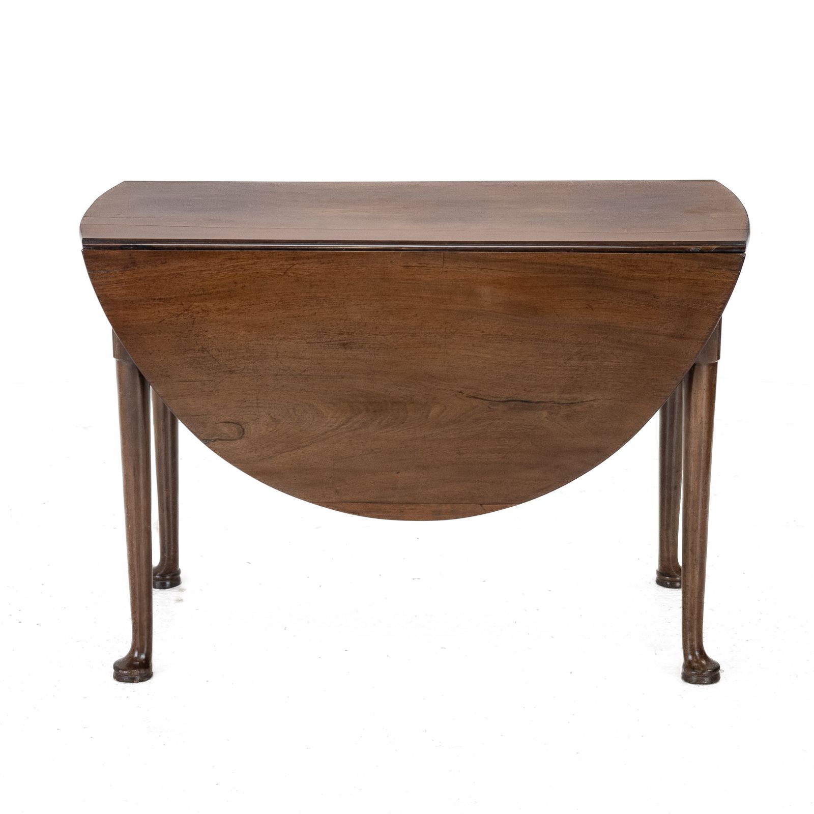 photo vintage Mid 18th Century George II Mahogany Oval Drop Leaf Gateleg Dining Table – (Georgian, Pad Foot, Occasional, Circa 1750)